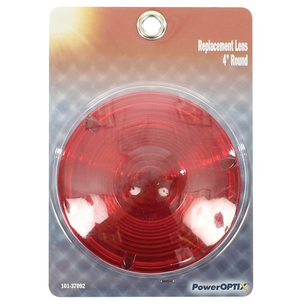 Poweroptix Lens 4in Round w Lip Red 101-37092